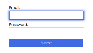 A form with an input field highlighted in blue.